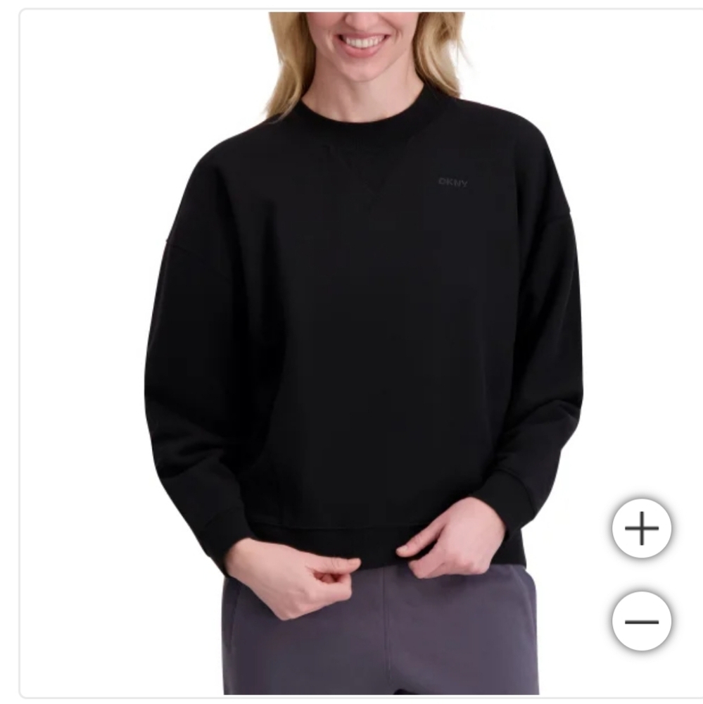 (5)DKNY  Ladies Classic Logo Fleece  Pullover